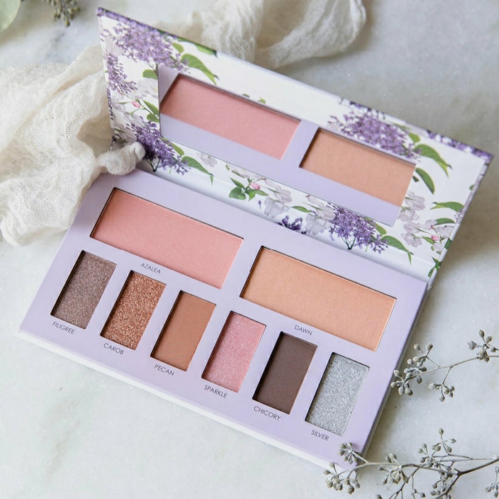 NWT Seraphine Botanicals Vegan Eyeshadow & Blush Palette Sakura + Sage